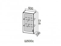 Шкаф навесной со стеклом 500 Ш500с-912 912х500х296мм Прованс