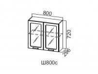 Шкаф навесной со стеклом 800 Ш800с Модерн 800х720х296